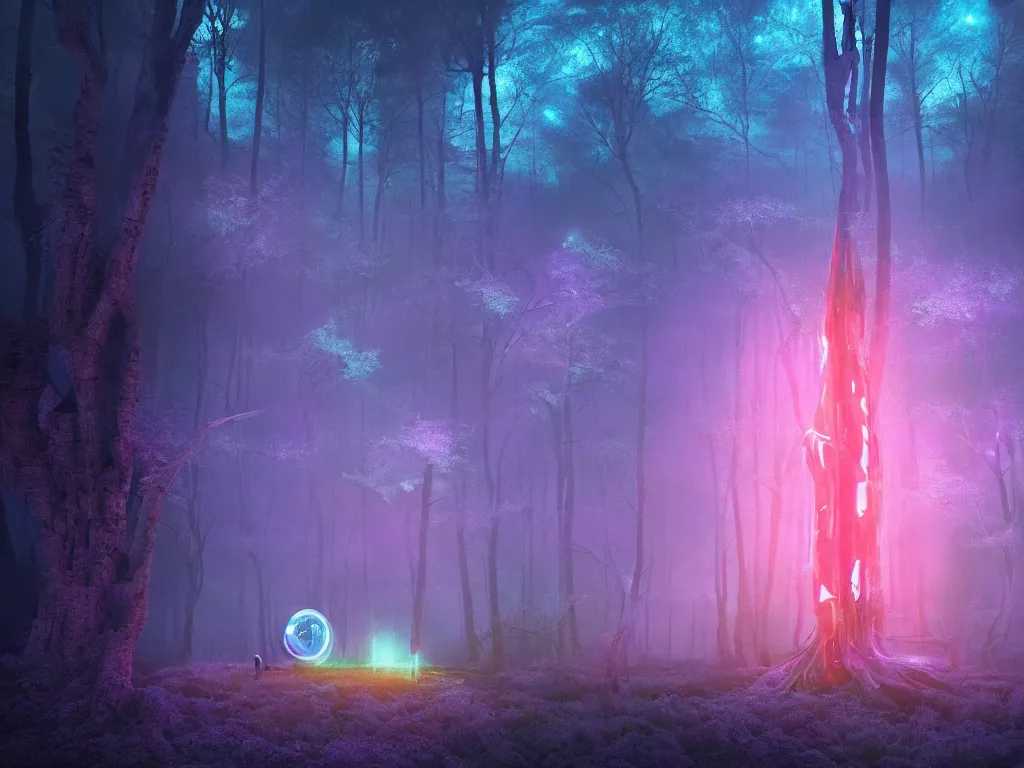 Image similar to Sace Ent betwix the Plasma of Space, Time, and the Soul of Nature, Space Scene High Resolution 4K trailer of the year; by beeple; by Neil Burnell's Enchanted Forest: Photo Credit: Neil Burnell