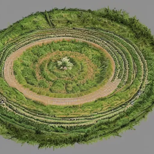 Image similar to a illustration of an architectural plan view of a labyrinth of the deforestation in amazona crisis