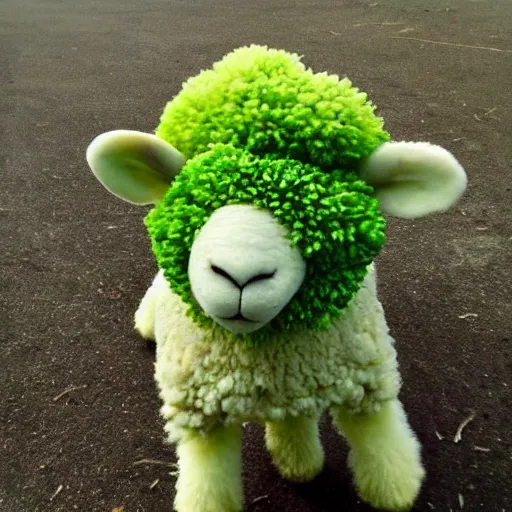 Image similar to sheep that looks like broccoli, broccoli sheep, sheep