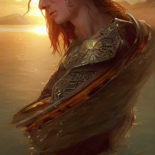 Image similar to John Cena eat a potato under the water , D&D, fantasy, intricate, cinematic lighting, highly detailed, digital painting, artstation, concept art, smooth, sharp focus, illustration, art by Artgerm and Greg Rutkowski and Alphonse Mucha