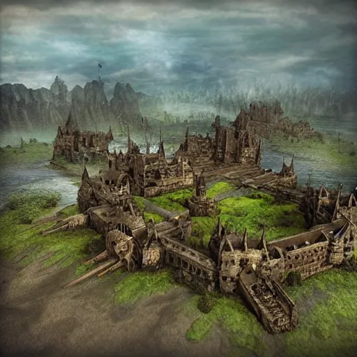 Prompt: “fantasy, medieval, large battlefield, epic, dnd, volumetric, highly detailed, high definition, atmospheric”