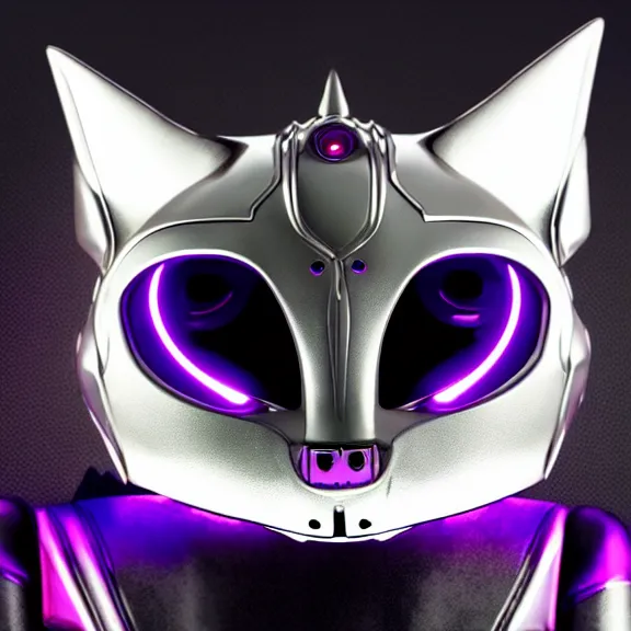 Image similar to high quality close up headshot of a cute beautiful stunning robot anthropomorphic female dragon with metal cat ears, with sleek silver metal armor, purple flesh, glowing LED eyes, facing the camera, high quality maw open and about to eat you, you being dragon food, the open maw being detailed and soft, sharp teeth, soft lulling tongue, highly detailed digital art, furry art, anthro art, sci fi, warframe art, destiny art, high quality, 3D realistic, dragon mawshot, maw art, furry mawshot, macro art, dragon art, Furaffinity, Deviantart