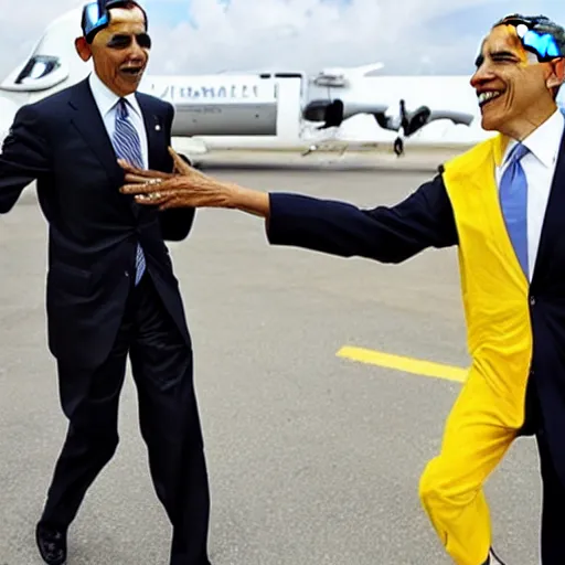 Image similar to obama in a banana suit