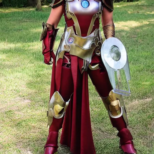 Image similar to xena princess warrior as ironman armor