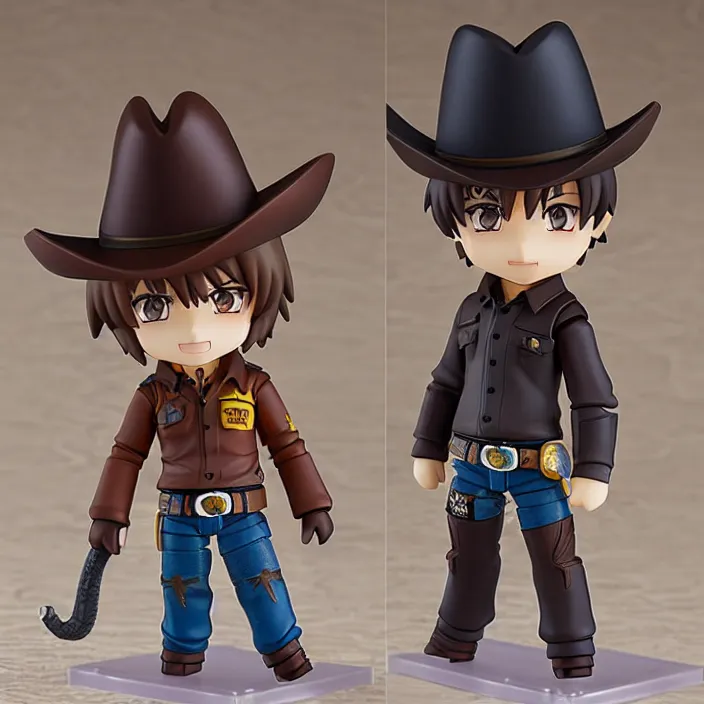 Image similar to cowboy, an anime nendoroid of a cowboy, figurine, detailed product photo