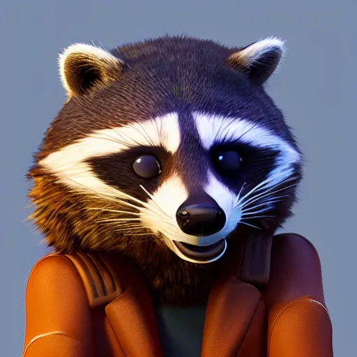 Prompt: raccoon, clash royal style characters, unreal engine 5, octane render, detailed, cinematografic, cinema 4 d