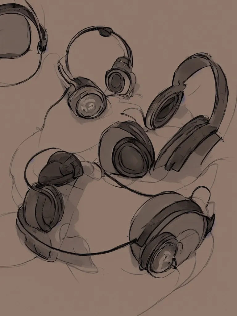 Image similar to listening to headphones by disney concept artists, blunt borders, rule of thirds