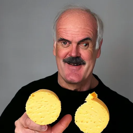 Image similar to cheese john cleese made out of cheese cheese