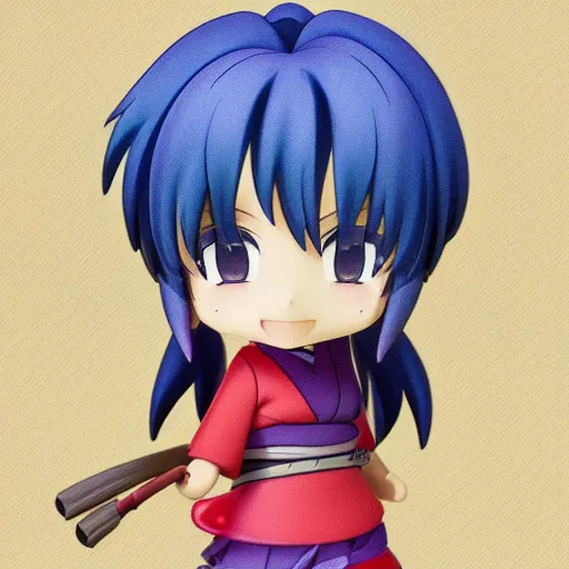 Prompt: character face concept art of a singular kawaii chibi in the sytle of japanese cel animation, on simple background, water color nendoroid, anime waifu, ukiyoe