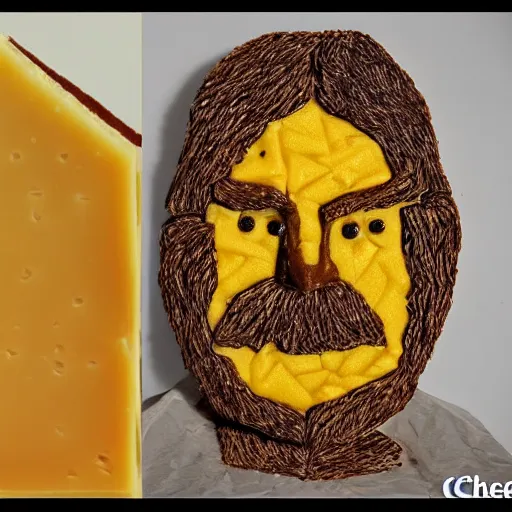 Image similar to cheese john cleese made out of cheese as a cheese