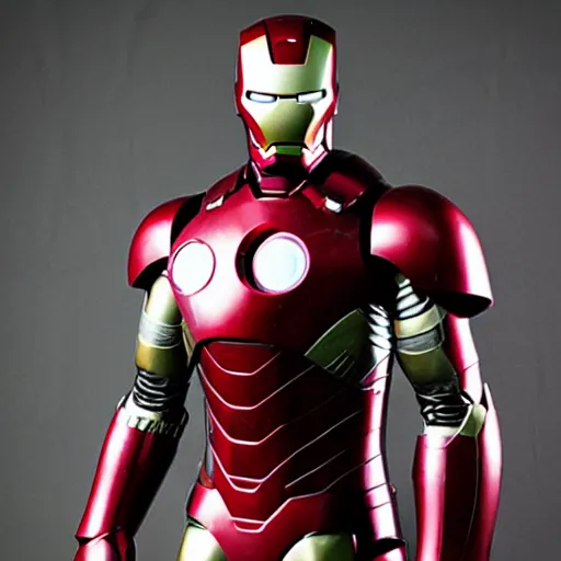 Prompt: medieval iron man suit. studio photography