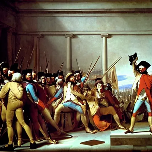 Image similar to bts during the french revolution by jacques louis david