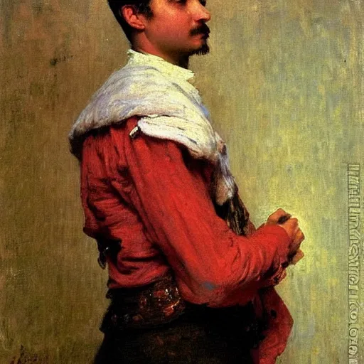 Image similar to augustus, by ilya repin, oil on canvas, 1 8 8 3