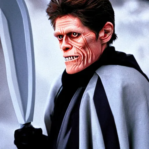 Image similar to Willem Dafoe as a Sith Lord