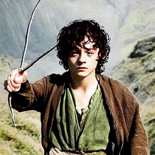 Image similar to harry styles as frodo in lord of the rings