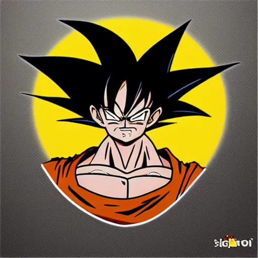 Image similar to die cut sticker, goku, gatling attack by luffy, splatter paint