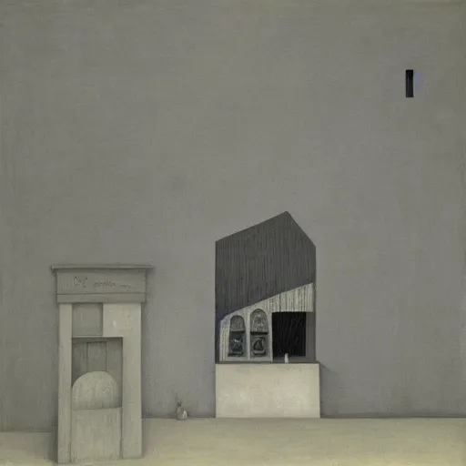 Prompt: old house by gertrude abercrombie