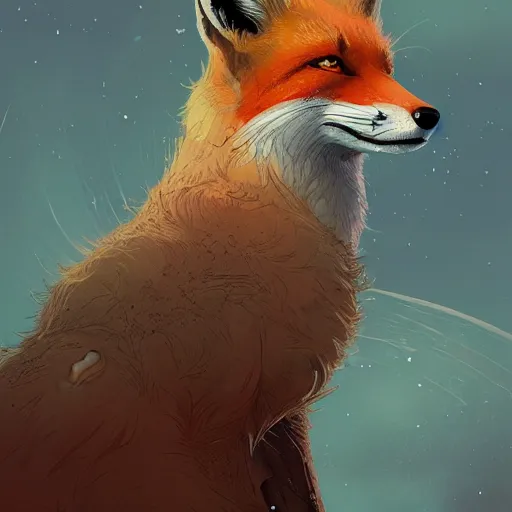 Prompt: a detailed portrait of a fox wizard, by victo ngai and greg rutkowski, digital art, realistic painting, very detailed, fantasy, dnd, character design, trending on artstation