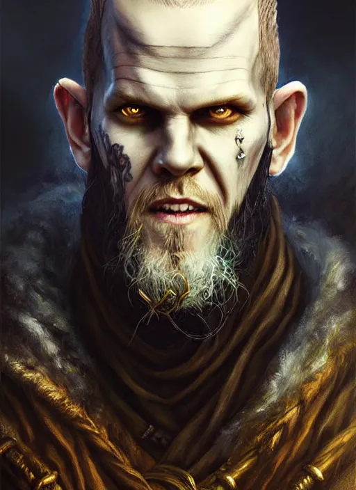 Prompt: a _ fantasy _ style _ portrait _ painting _ of floki, wicked, oil _ painting _ unreal _ 5 _ daz. _ rpg _ portrait _ extremely _ detailed _ artgerm _ greg _ rutkowski _ greg