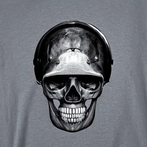 Image similar to a skull that looks like a spacesuit helmet