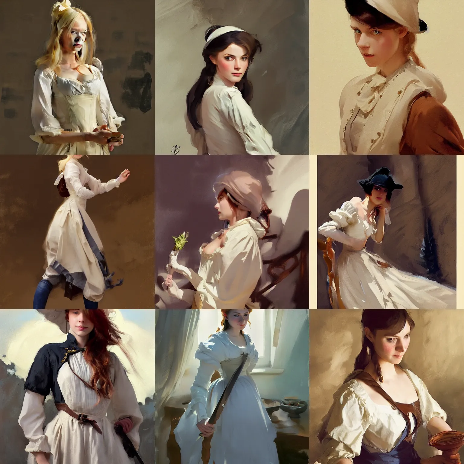 Prompt: attractive young scandinavian woman wearing 1 8 th century stay, jodhpurs greg manchess painting by sargent and leyendecker, studio ghibli, fantasy, medium shot, asymmetrical, intricate, elegant, matte painting, illustration, hearthstone, by greg rutkowski, by greg tocchini, by james gilleard, by joe fenton