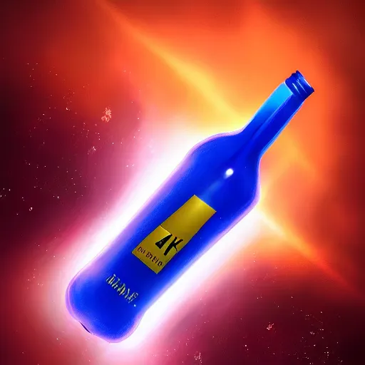 Image similar to digital realistic of Lightening in a bottle, cosmic energy, trending artstation 4k