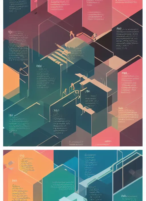 Image similar to axonometric isometric climate change infographic by makoto shinkai, ilya kuvshinov, lois van baarle, rossdraws, basquiat | maximalism, trending on artstation | complimentary color scheme