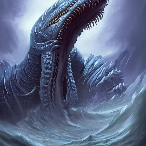 Prompt: full body leviathan monster, trending on artstation, ultra fine detailed, hyper detailed, hd, concept art, digital painting