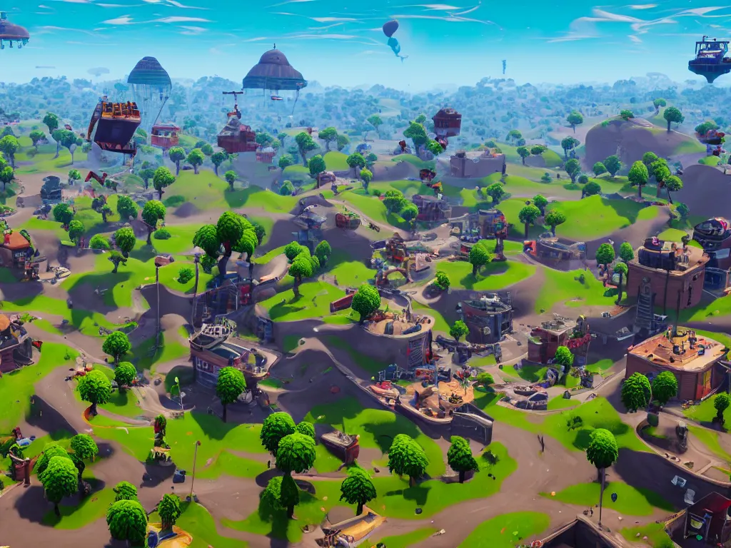 Prompt: fortnite tilted towers, 4k detailed, unreal engine, very very well detailed image, 8k