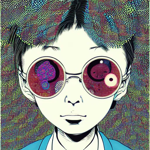 Image similar to a portrait of a girl by inio asano, beeple and james jean, chiho aoshima color scheme