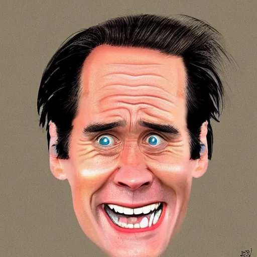 Image similar to jim carrey caricature realism, in the style of alex gard!