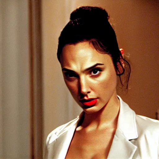 Image similar to gal gadot in american psycho ( 1 9 9 9 )