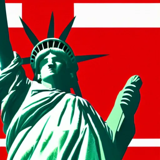 Image similar to Obama as the Statue of Liberty