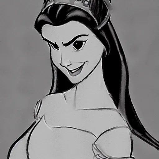 Image similar to milt kahl sketch of victoria justice as princess padme from star wars episode 3