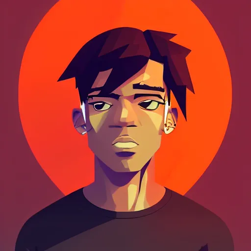 Image similar to 2 d character design, male rapper, vector art, digital art, portrait, 4 k, 8 k, sharp focus, smooth, illustration, concept art, music artist