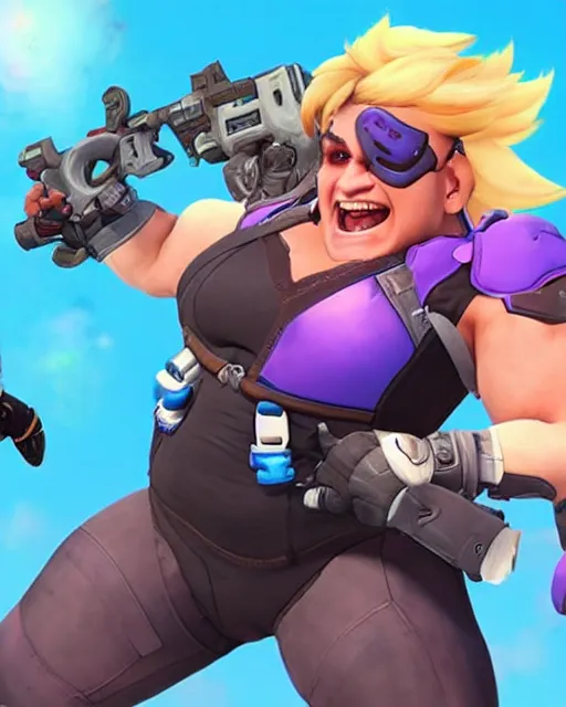 Image similar to danny devito as zarya in overwatch