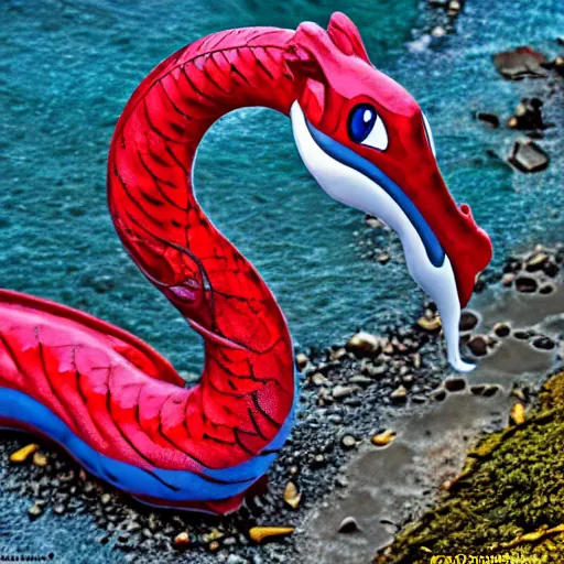 Image similar to national geographic photo of dragonair, pokemon in the wild, intricate, portrait, 8 k highly professionally detailed, hdr, award winning