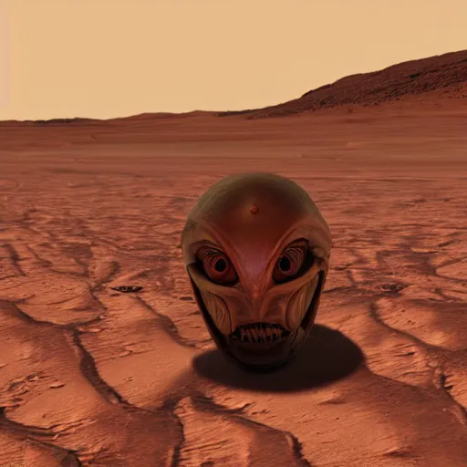 Image similar to alien in mars