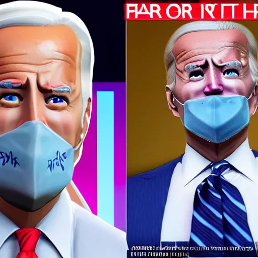 Prompt: joe biden fortnite skin