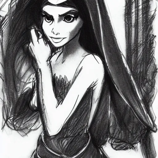 Image similar to milt kahl sketch of victoria justice as princess padme from star wars episode 3