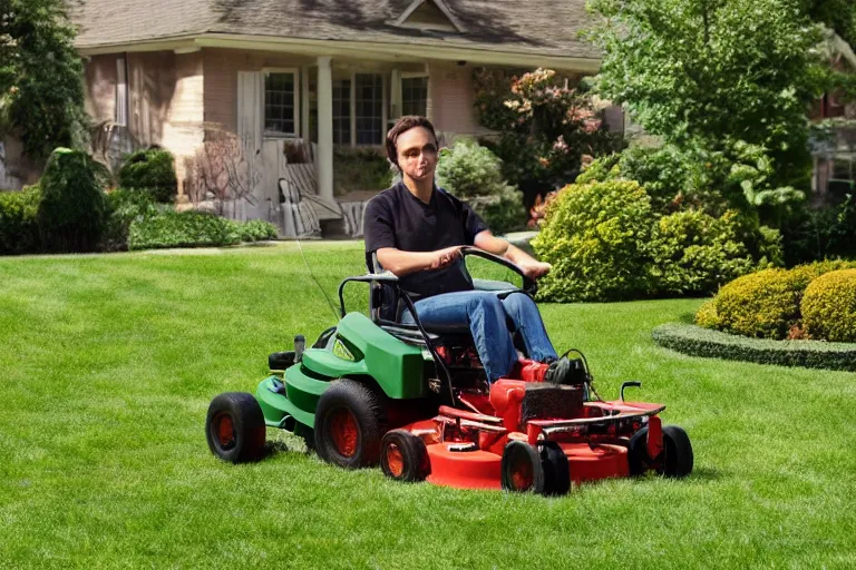 Image similar to The Garfield lawn mower