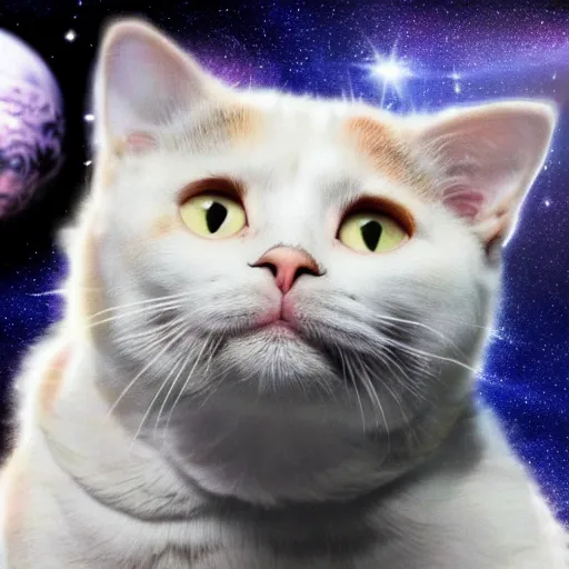 Prompt: A cat in space, hyper realistic, HD, HQ, photo realistic