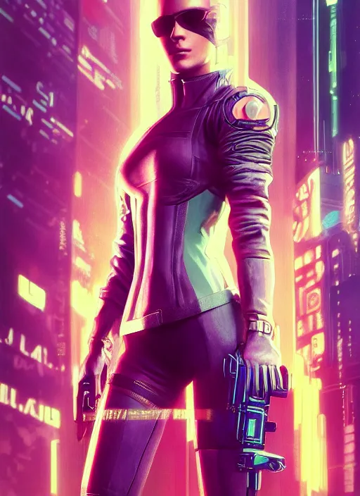 Prompt: Maria. Hacker in tactical gear infiltrating corporate mainframe. Cyberpunk 2077, blade runner 2049, matrix Concept art by James Gurney, greg rutkowski, and Alphonso Mucha. Stylized painting with Vivid color.