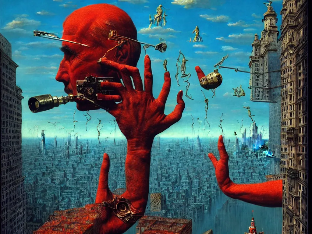 Image similar to highly detailed photo of communism, point of view : up, trending on deviantart, neo surrealism, sharp focus, 4 k, a lot of little details, octane, masterpiece, art by max ernst, art by jim burns