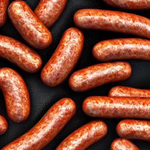 Prompt: sausage rain, photorealistic, 4k