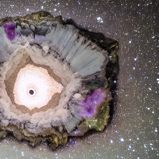 Prompt: Liminal space in outer space, geode!!!