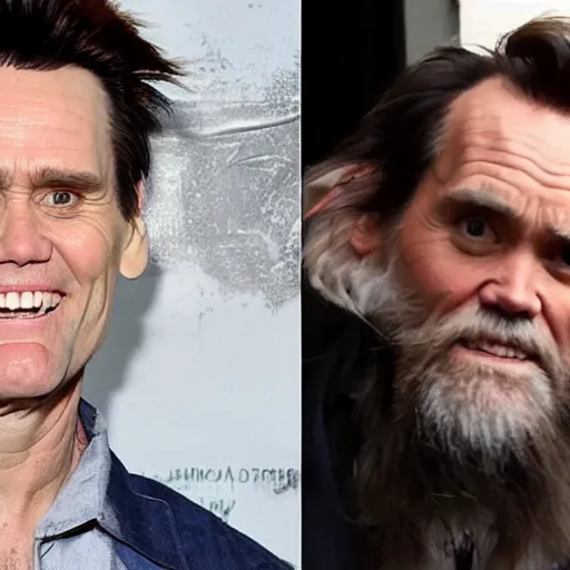 Prompt: jim carrey cosplaying as an anthropomorphic carrier pigeon