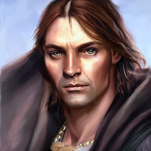 Prompt: portrait of vercingetorix by charlie bowater