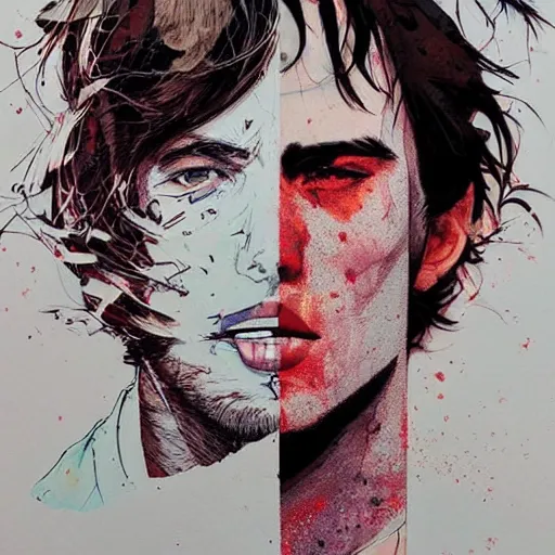 Image similar to a man breaking apart into pieces and blowing away in the wind, by conrad roset, aesthetic!!, detailed,