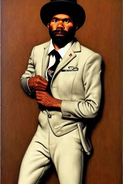 Image similar to cody chesnutt portrait by gil elvgren and norman rockwell and rob gonsalves and hajime sorayama, hyperrealistic, high detail, ultra detailed, highly detailed face, ruffled fabric